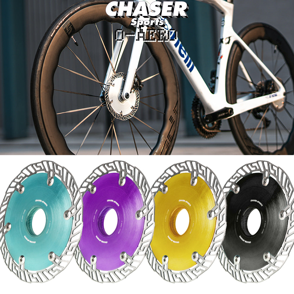 Chaser 0-AERO Ultra-Light Aero Disc Brake Rotor – 160mm / 140mm | Road Bike, TT & Triathlon, CNC Machined, Center Lock