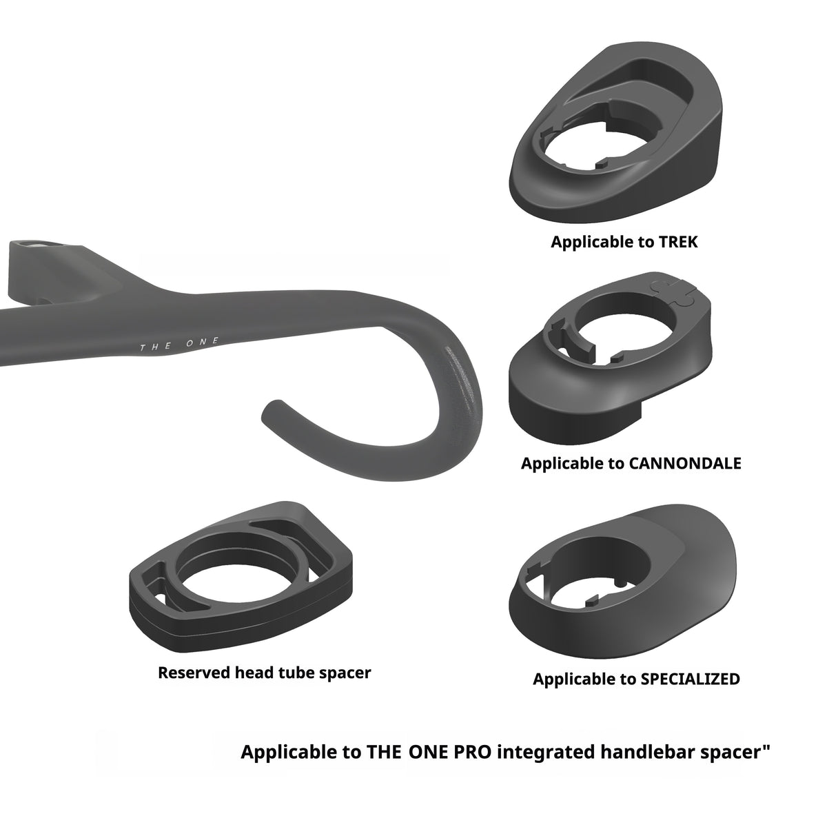 THE ONE PRO Headset Spacer Integrated Adapter for Internal Cable Rou