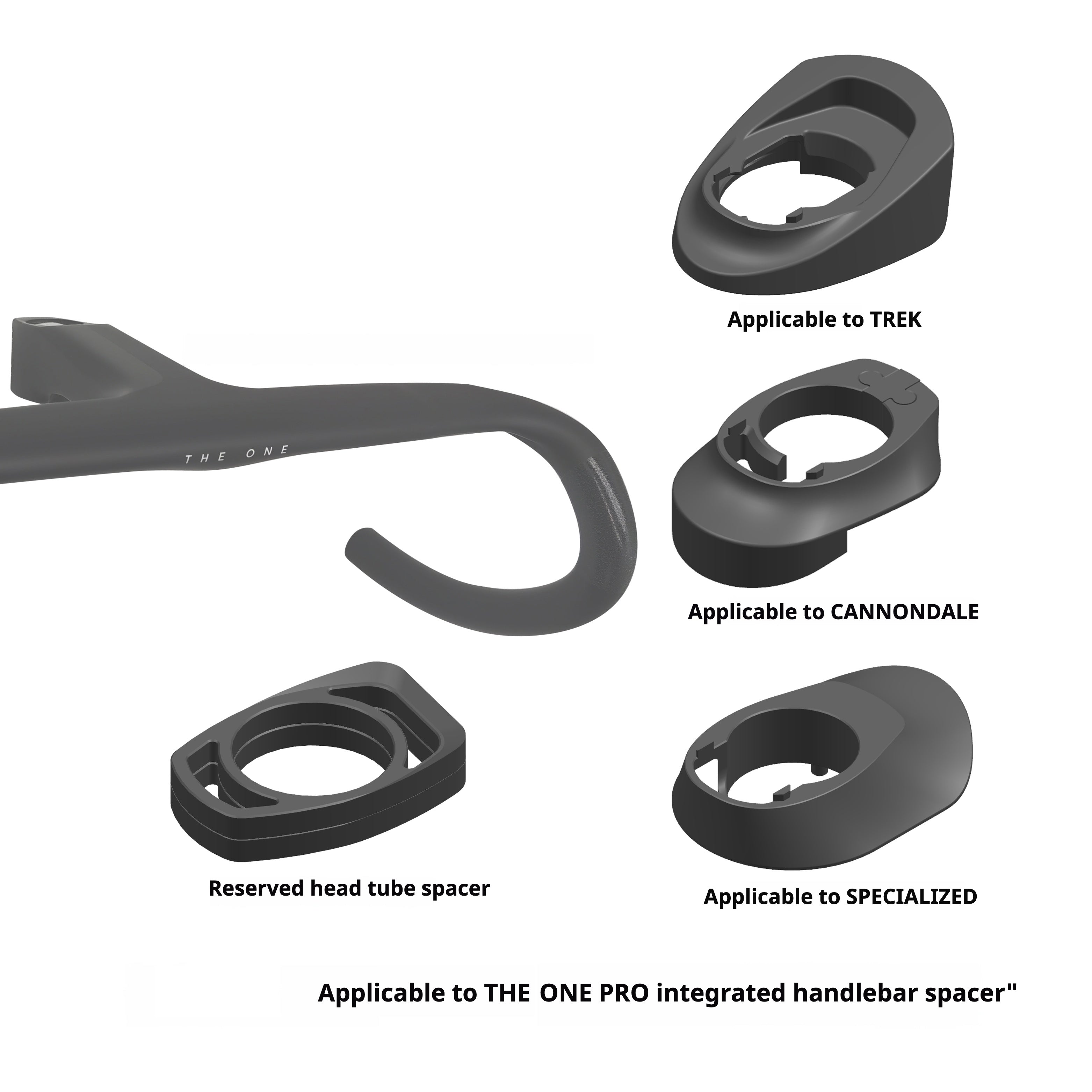 THE ONE PRO Headset Spacer & Integrated Adapter for Internal Cable Routing