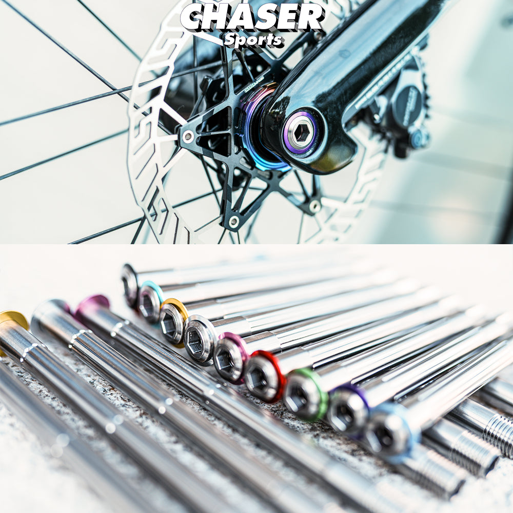 Chaser Ultra-Light Titanium Thru Axle Set – Pinarello DOGMA F-Series Compatible – 34g / Pair