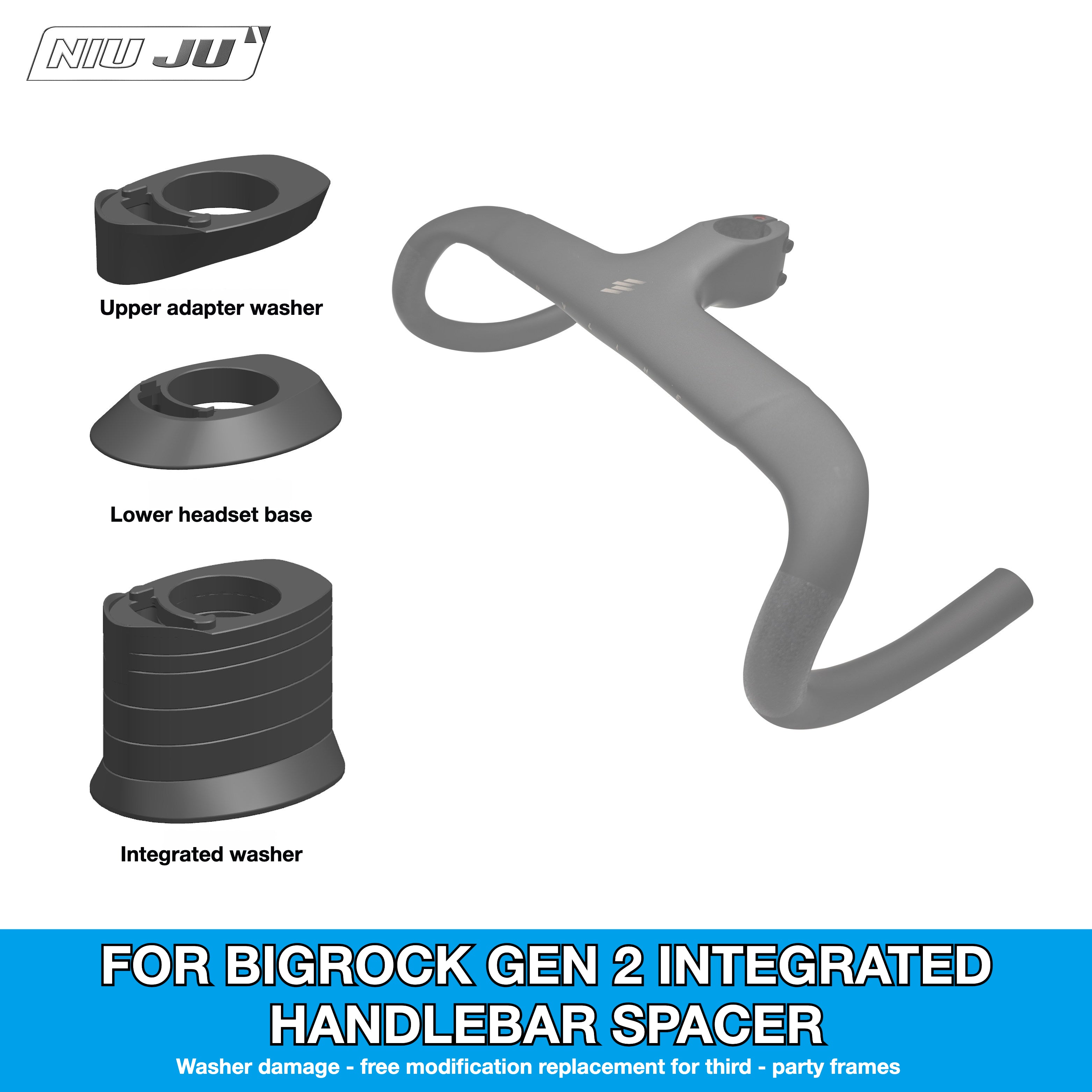 NIUJU Integrated Headset Spacer Kit – BIGROCK Gen 2 Integrated Handlebar Compatible