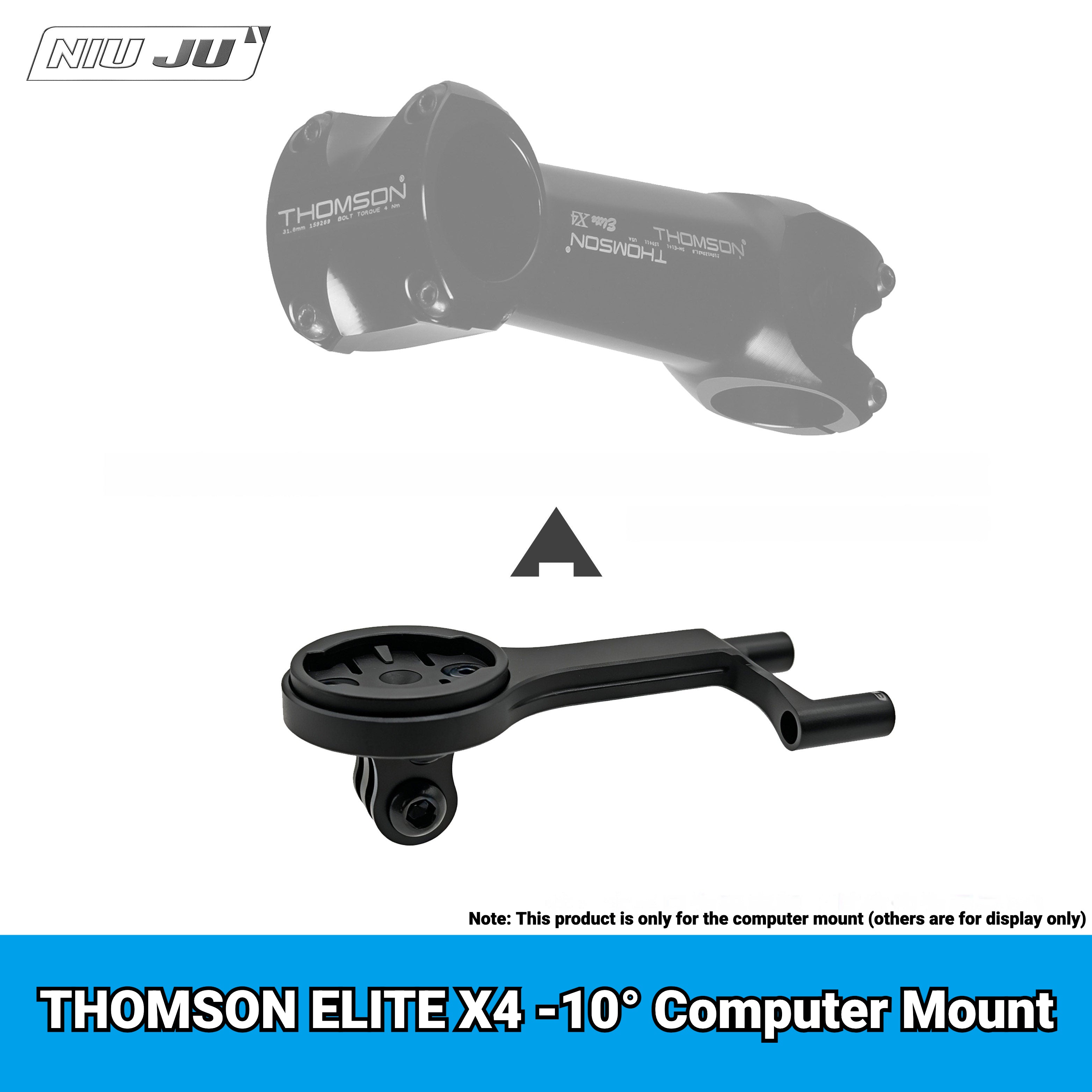 NIUJU Computer Mount for THOMSON ELITE X4 Stem | Garmin / Wahoo Bike Computer & Camera Extension Mount