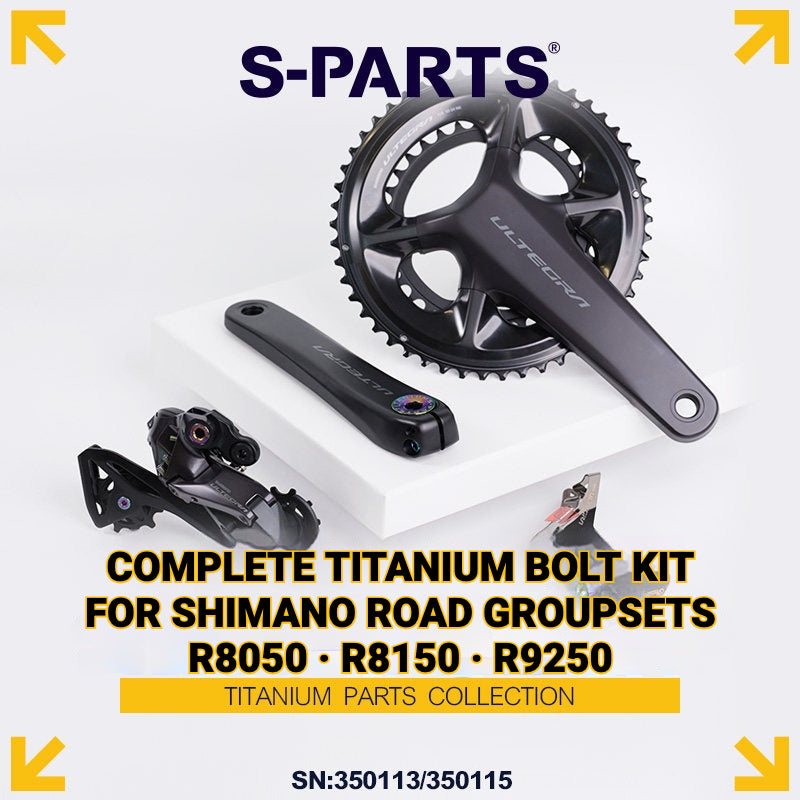 Shimano Road Titanium Bolt Kit – S-PARTS Drivetrain Screws for R8050 / R8150 / R9250