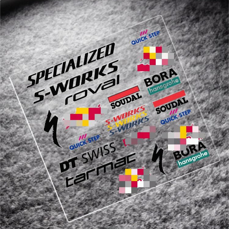 Universal Road Bike Brand Logo Sticker Set｜For Merida / Giant / Specialized / Trek / Pinarello｜Waterproof Frame Decals (Black / White)
