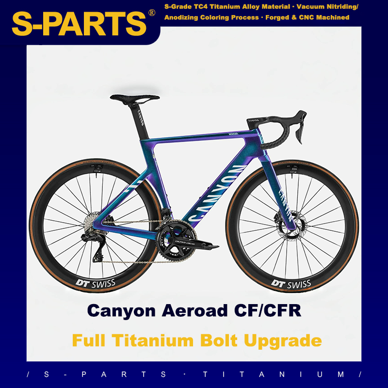 Canyon Aeroad CFR/CF SLX Full Titanium Bolt Upgrade Kit – Handlebar, Stem, Seatpost, Saddle, Front & Rear Derailleur