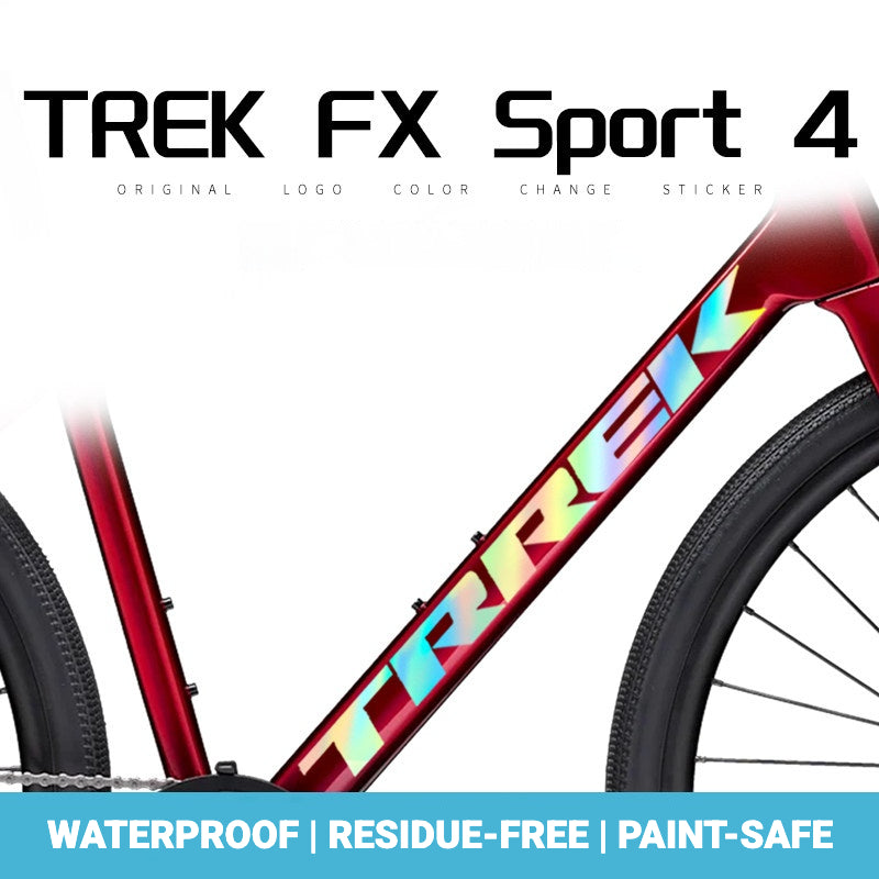 TREK FX4 Downtube Logo Decal | Custom Color Change Frame Sticker Waterproof Bike Graphic