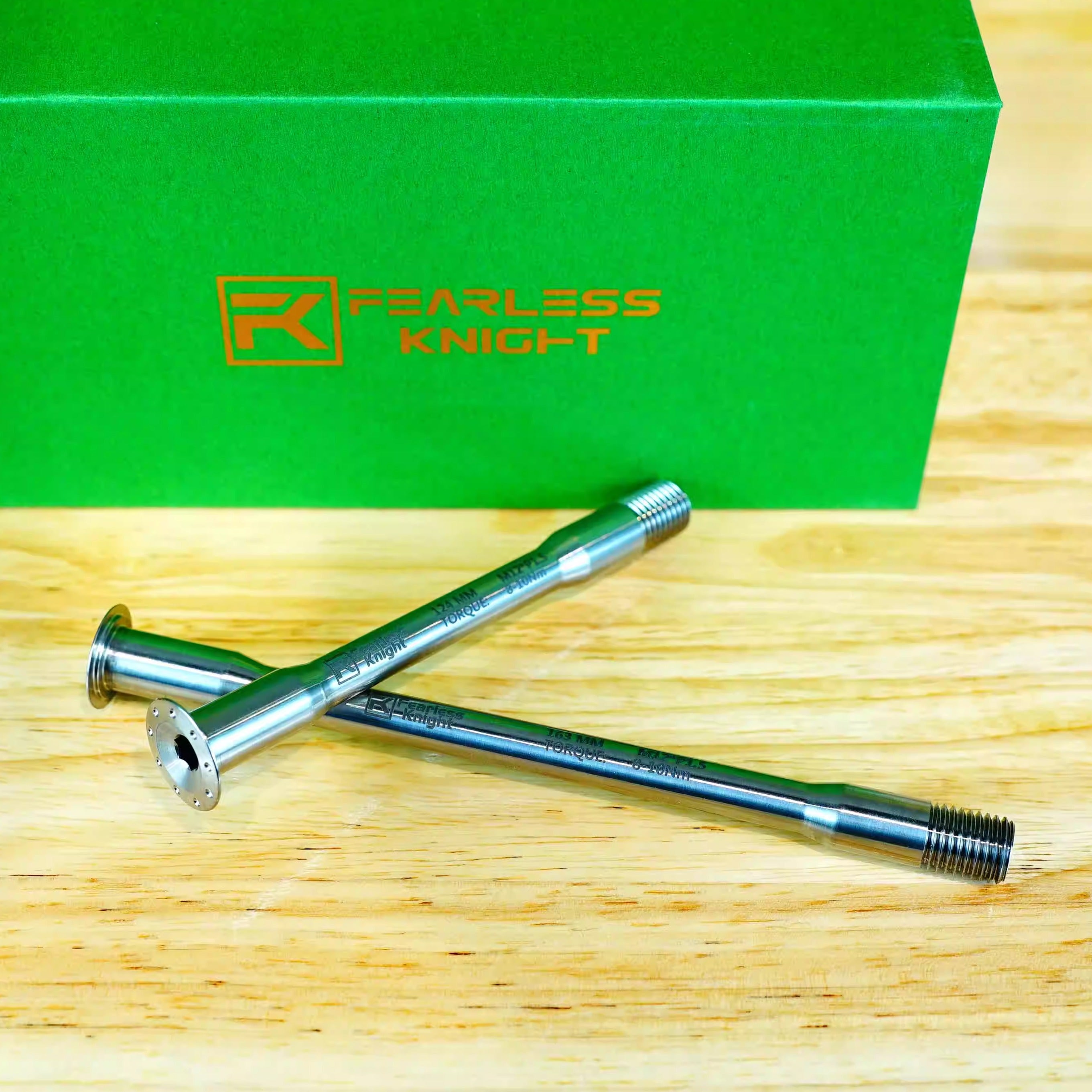 Fearless Knight Titanium Thru Axle - Compatible with Pinarello, Specialized, Colnago, Trek, Ridley Road Bikes