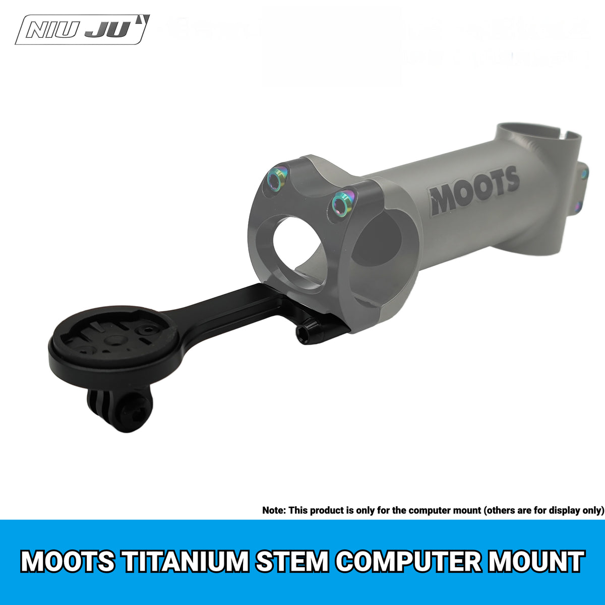 NIUJU Computer Mount for MOOTS Road Bike Stem | CNC Garmin Wahoo Extension Mount