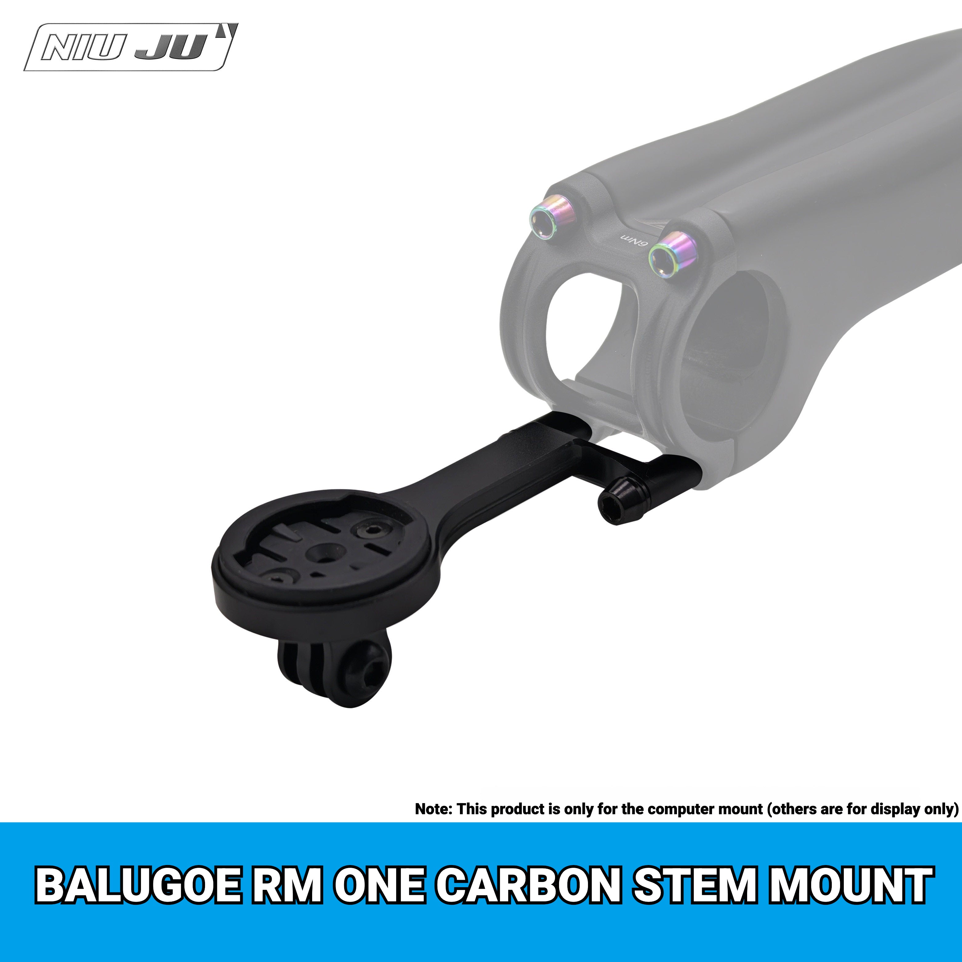 BALUGOE RM ONE Carbon Stem Computer Mount | Garmin Wahoo Aero Bike Mount Extension