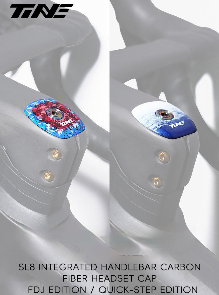 TiNE Carbon Headset Cap for Specialized SL8 Integrated Handlebar | FDJ & Quick-Step Edition