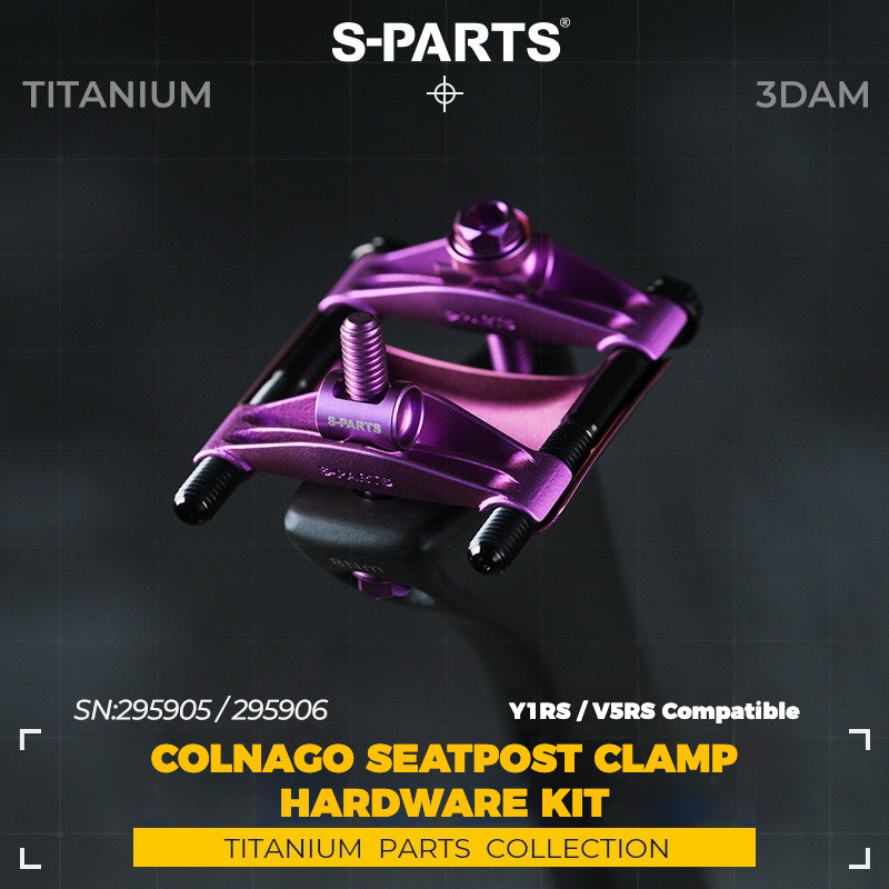 Colnago Y1RS / V5RS 3DAM Titanium Seatpost Clamp Kit | Saddle Yoke & Cradle Upgrade