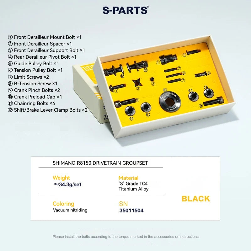 Kit de vis en titane Shimano Dura-ace R9250 R9270 pour levier de vitesses et frein