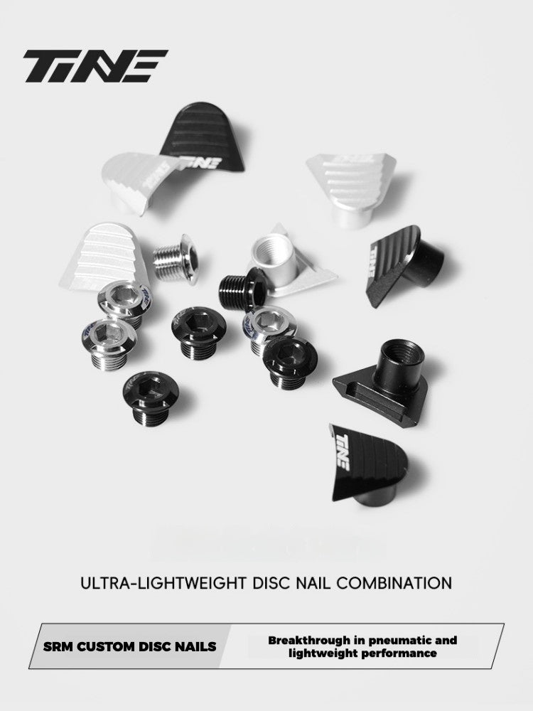 TiNE Ultra-Lightweight Chainring Bolt Kit｜SRM Exclusive Edition｜Aerospace Aluminum Outer + Titanium Inner