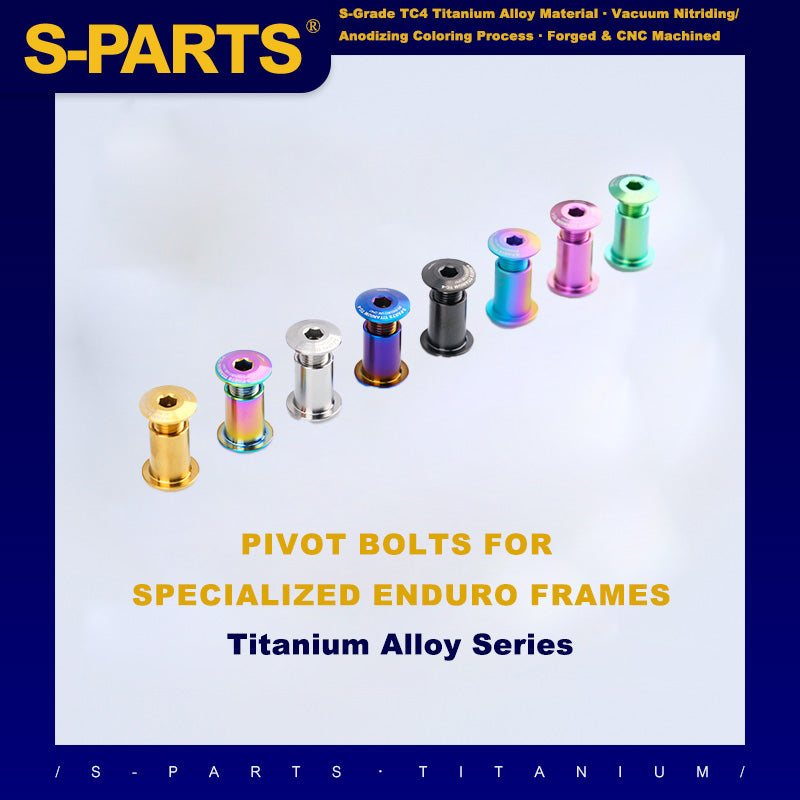 S-PARTS Titanium Alloy Pivot Bolts for Specialized Enduro Frames