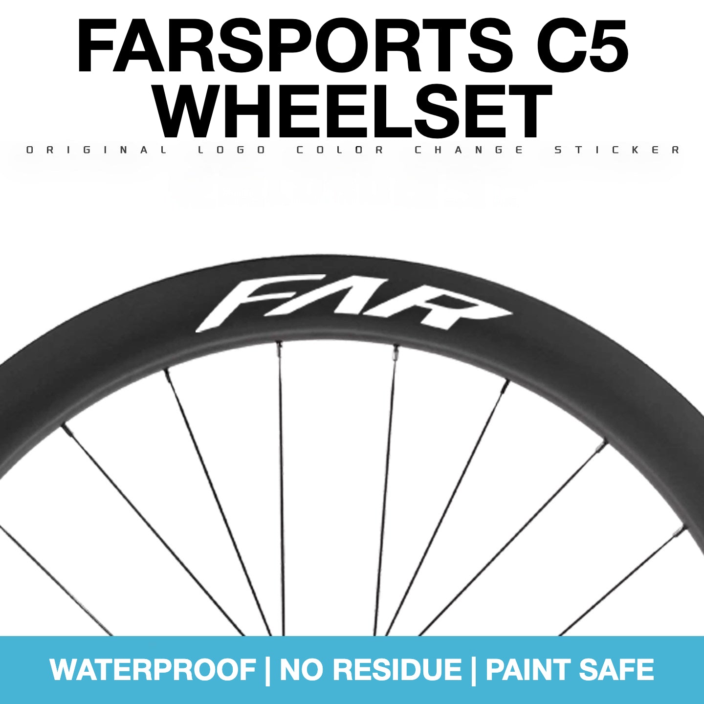 2025 FARSPORTS C5 Wheel Decal Sticker Kit – Logo Cover & Color Change