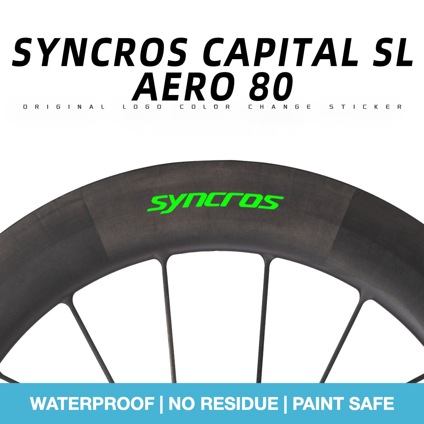Syncros Capital SL80 Wheel Decal Sticker Kit – Logo Cover & Color Change