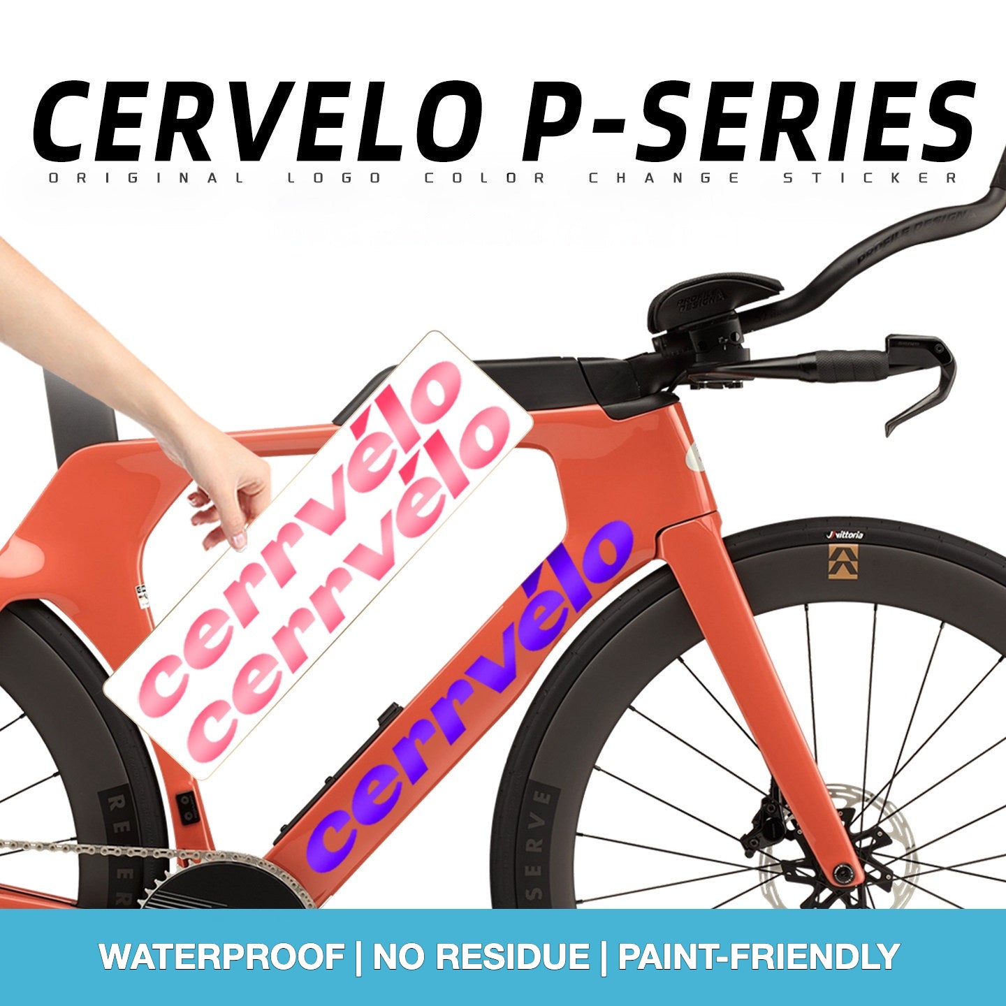 Custom OEM Logo Decals for 2026 Cervélo P-Series TT Bike Frame | Waterproof Overlay Stickers(Please leave your frame size in the order notes when placing your order.）