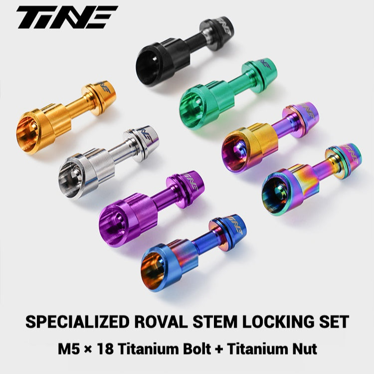 TiNE Titanium Alloy Handlebar Clamp Bolt Kit for Specialized Roval Rapide | M5×18mm Stem Lock Set