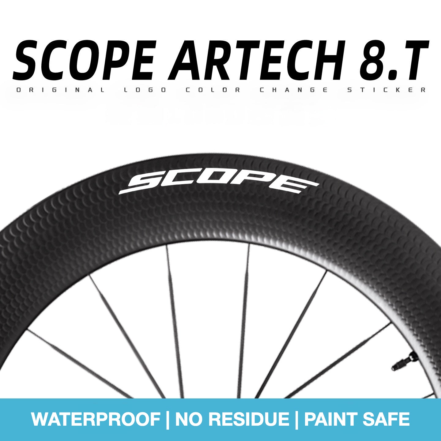 Scope Artech 8.T Wheel Decal Sticker Kit – Logo Cover & Color Change