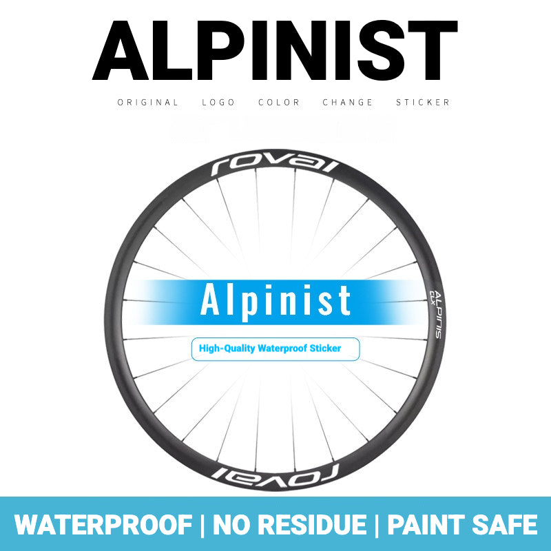 Roval Alpinist Carbon Wheel Decals | Custom Logo Color Change Stickers for Specialized Wheels