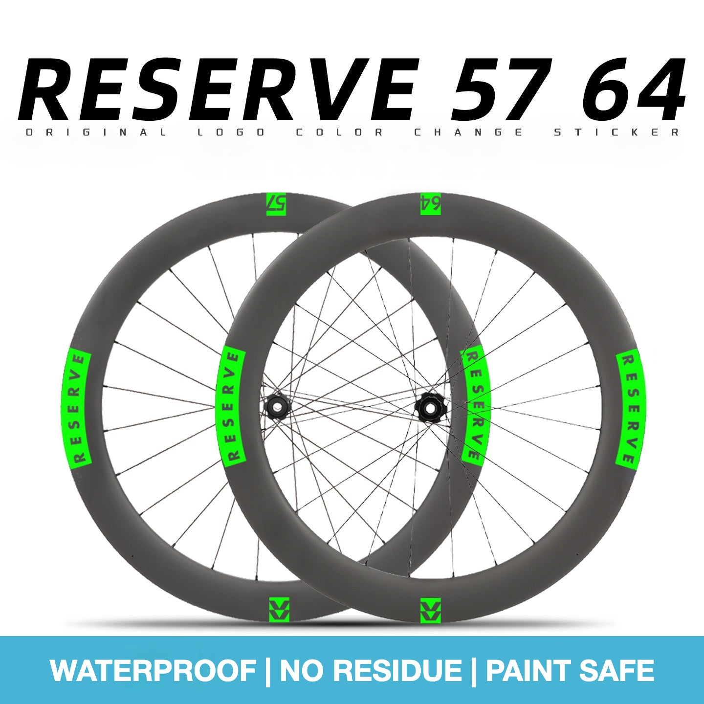 Reserve 5764 Wheel Decal Sticker Kit – Logo Cover & Color Change
