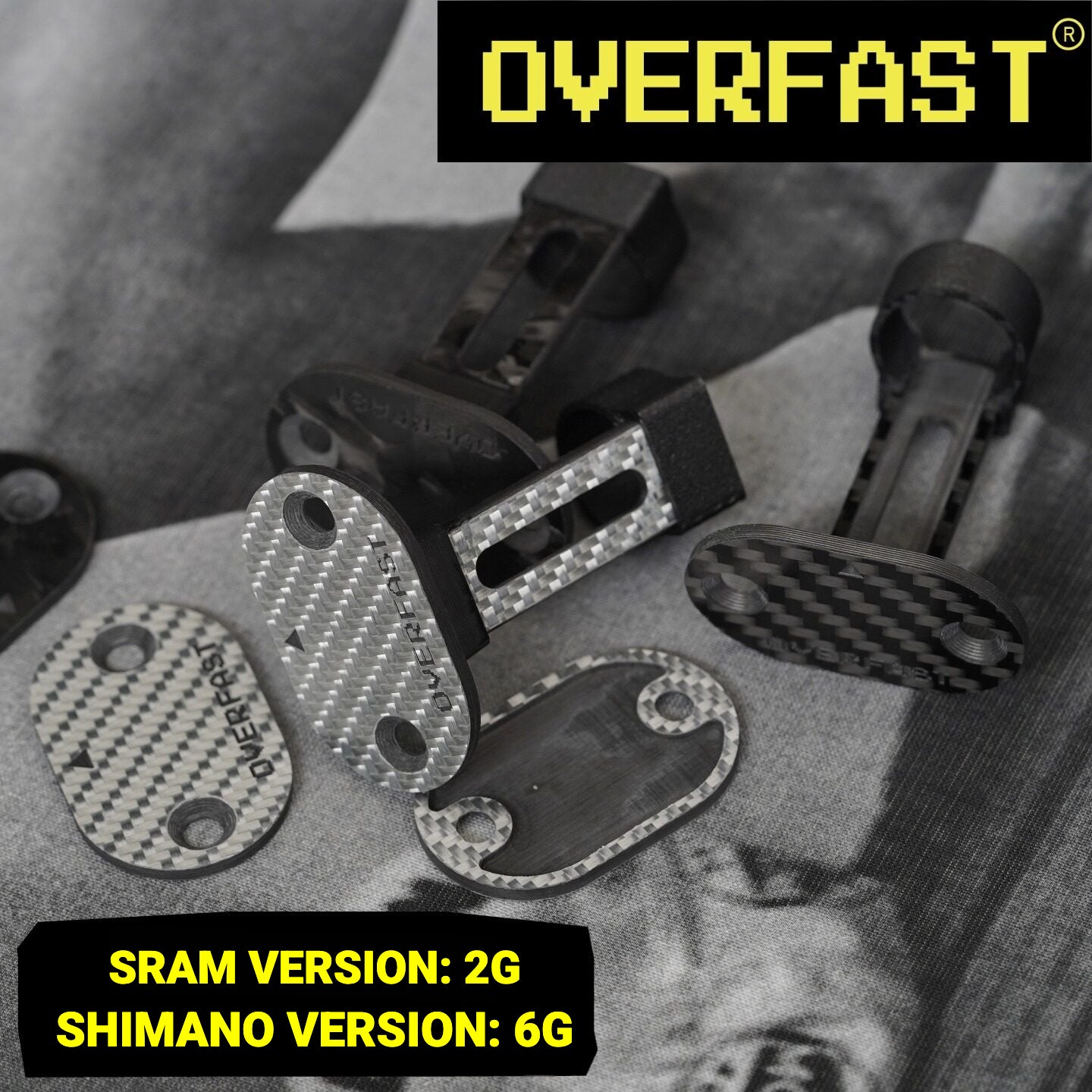 OVERFAST FACTOR ONE Carbon Fiber Battery Cover & Mount | Ultra-Lightweight from 2g