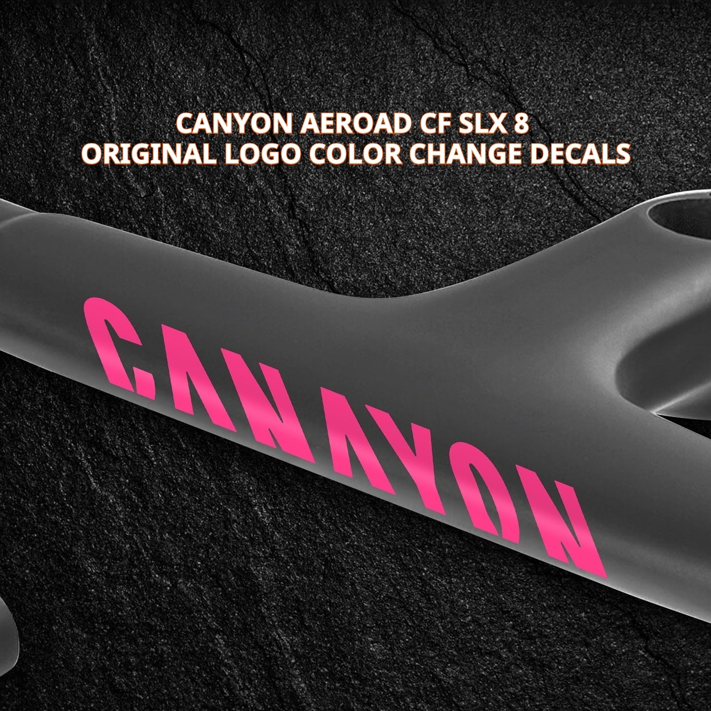 Canyon AEROAD CF SLX 8 Road Bike Handlebar Logo Stickers | Waterproof Color Change Decals