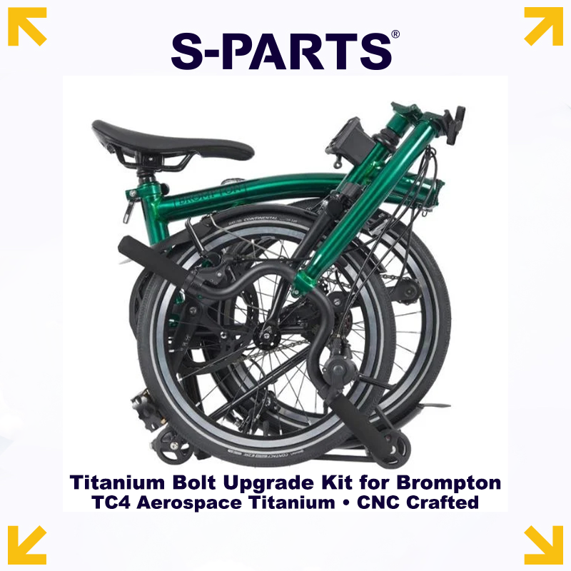 S-PARTS Titanium Bolt Upgrade Kit for Brompton | TC4 CNC Lightweight Frame & Hinge Hardware Set