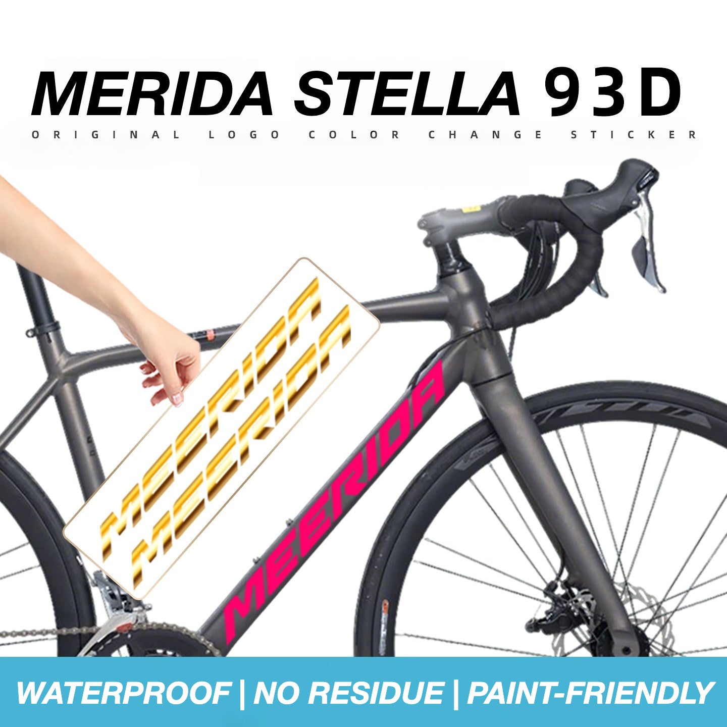 Custom OEM Logo Decals for Merida Scultura 93D Road Bike Frame | Waterproof Overlay Stickers
