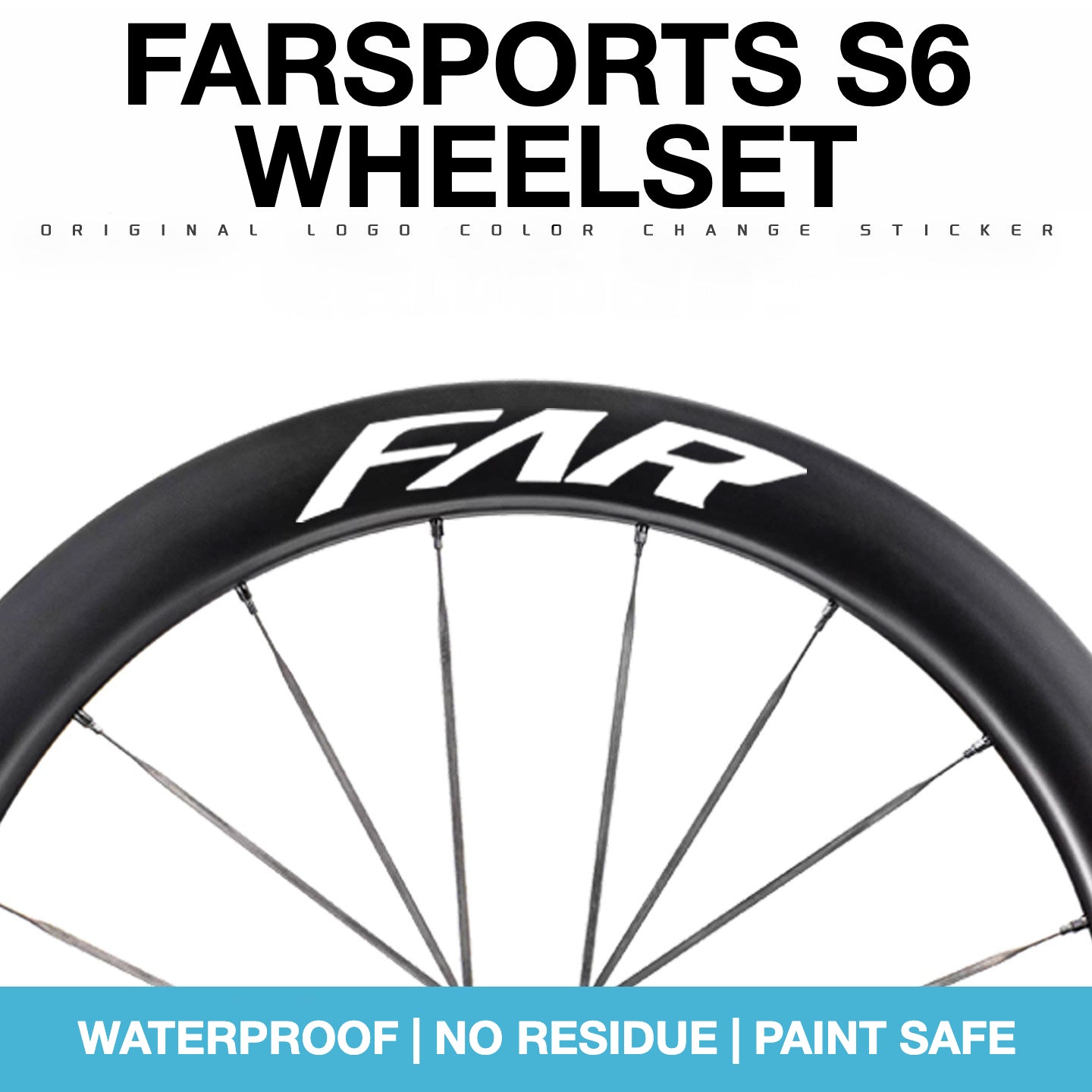 2025 FARSPORTS S6 Wheel Decal Sticker Kit – Logo Cover & Color Change
