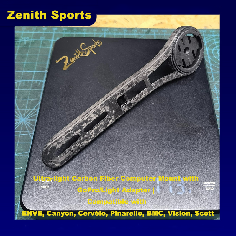 10g Ultra-light Carbon Fiber Computer Mount | Compatible with ENVE, Canyon Aeroad, Cervélo S5, Pinarello MOST, BMC ICS, Vision 5D/ARC, Scott Foil