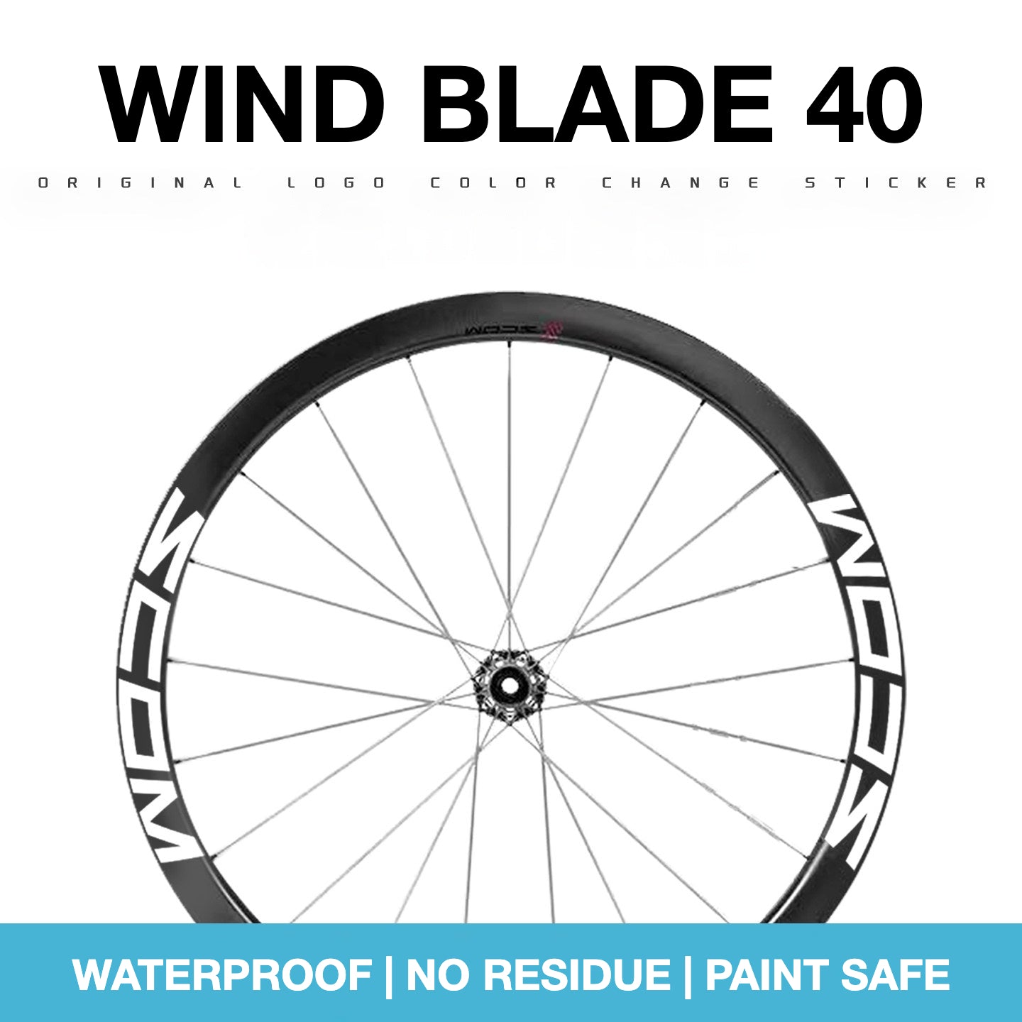 SCOM Wind Blade 40 Wheel Decal Sticker Kit – Logo Cover & Color Change
