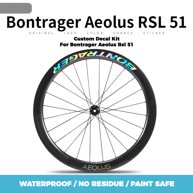 Bontrager Aeolus RSL 51 Decal Stickers | Custom Carbon Rim Decals for Trek Wheelset | Waterproof Vinyl