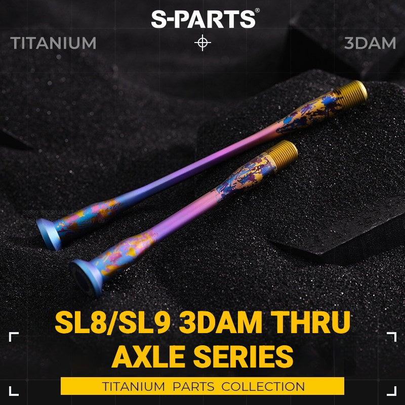 S-PARTS 3DAM Titanium Thru Axle Kit for Specialized Tarmac SL8 SL9 | Ultra-Light TC4 3D Printed Axle