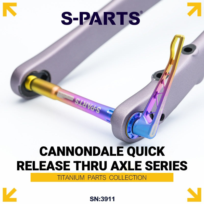 S-PARTS Titanium Thru Axle Set | TC4 Lightweight CNC Wheel Axle Upgrade for Road Bikes