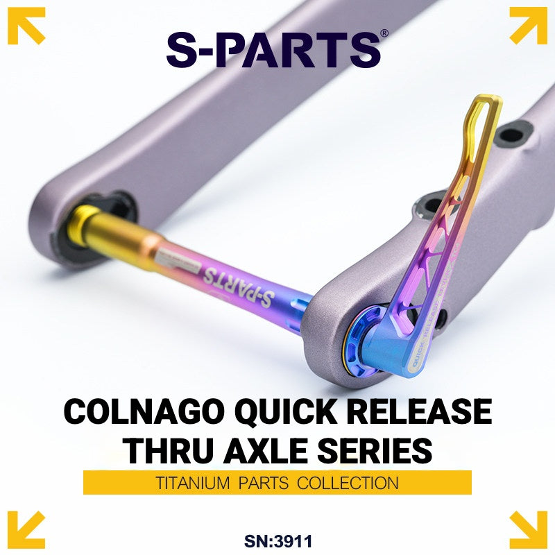 S-PARTS Titanium Thru Axle Kit for Colnago Road Bikes | TC4 Lightweight CNC Wheel Axle Upgrade