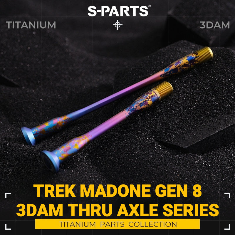 S-PARTS 3DAM Titanium Thru Axle Kit for Trek Madone Gen 8 & Émonda | Ultra-Light TC4 3D Printed Axle