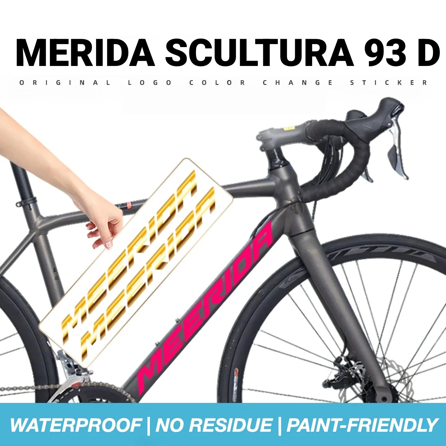 Custom OEM Logo Decals for Merida Scultura 93D Road Bike Frame | Waterproof Overlay Stickers