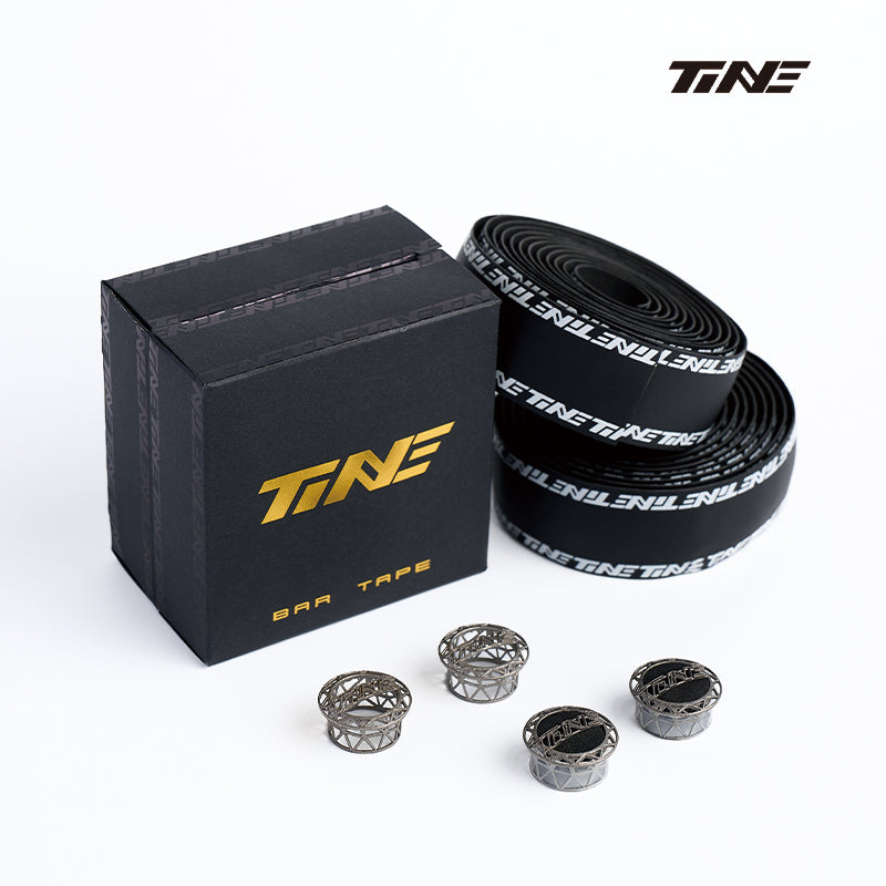 TiNE Ultra-Light Road Bike Handlebar Tape Set | 210cm Length | 2.5mm Thickness | Anti-Slip & Breathable | Includes 2 Titanium Bar End Plugs