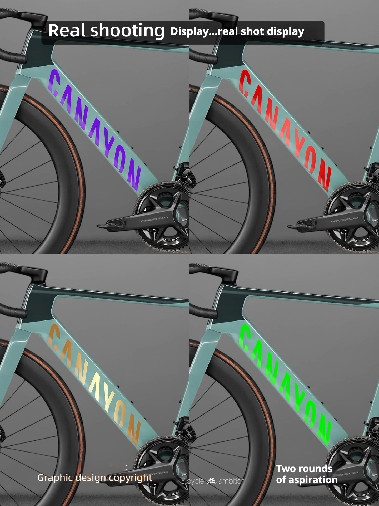 Canyon Aeroad CF SLX 8 Logo Color Change Decal Kit | Waterproof Removable Stickers | 19 Custom Colors