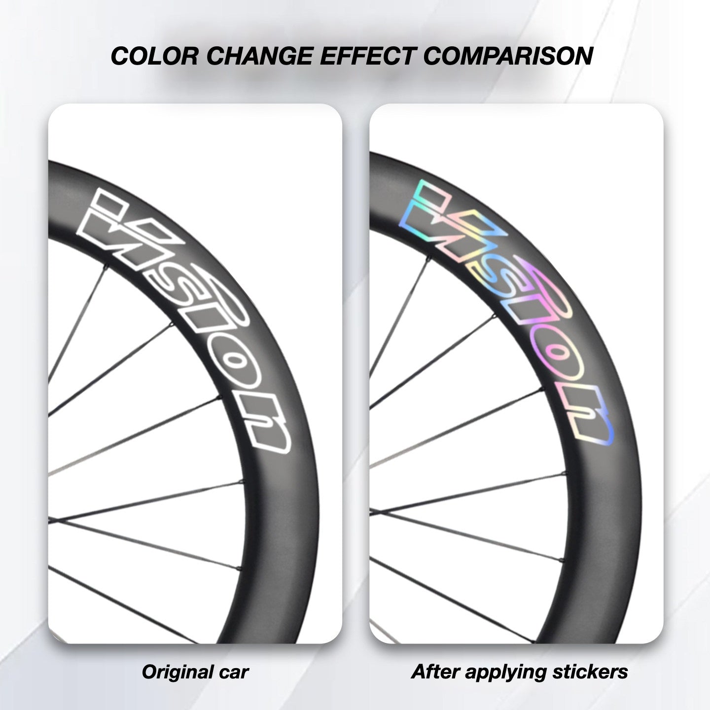 Custom Decal Kit for VISION METRON 45 RS Wheels | Road Bike Carbon Rim Wrap Stickers(Complete Wheelset Decal Kit + Spare Decals Included)