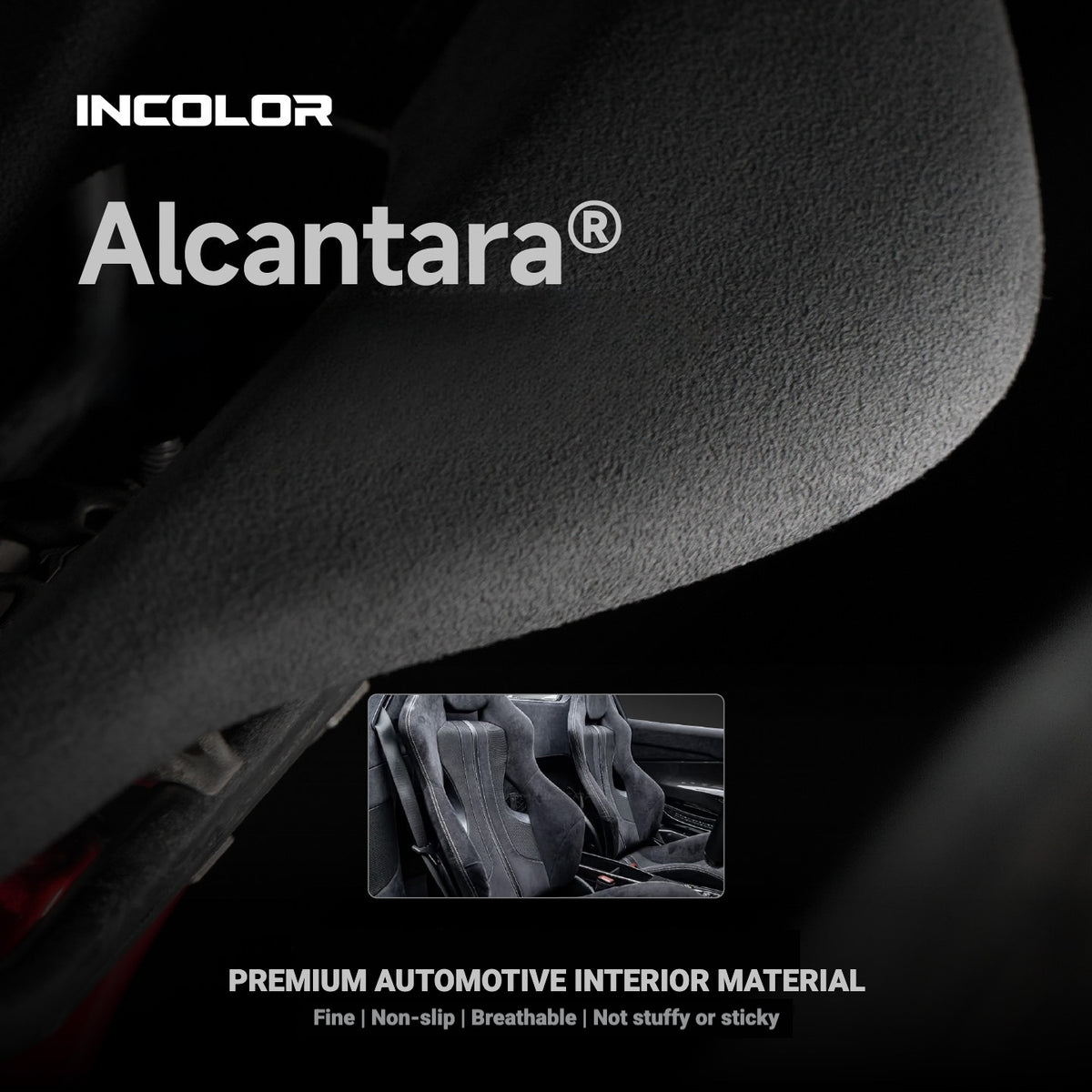 INCOLOR RC-A Alcantara Carbon Saddle | 90g Ultra-Light Short-Nose Road Bike Saddle