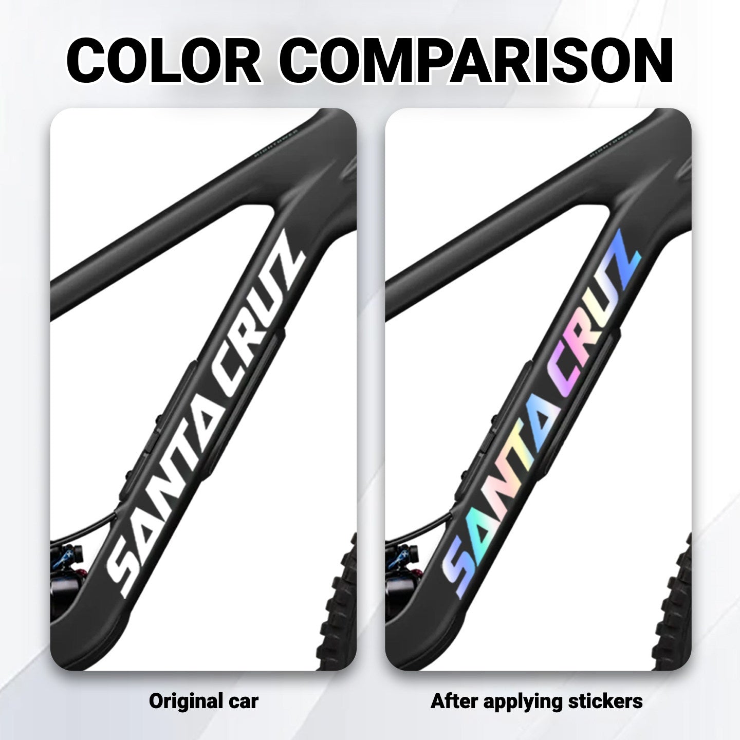 SANTA CRUZ Hightower 4 Frame Logo Decal Kit | Custom Color Change MTB Sticker