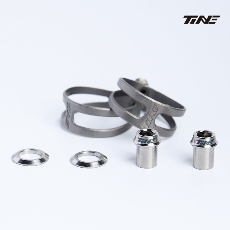 TINE Ultra-Light CNC Titanium Shifter Clamp Ring – Compatible with Shimano, SRAM 12S, Campagnolo 6.8 g per pair