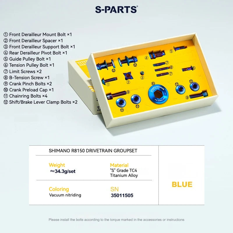 Kit de vis en titane Shimano Dura-ace R9250 R9270 pour levier de vitesses et frein