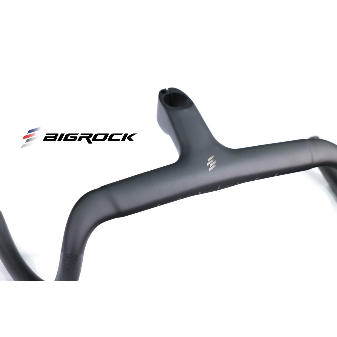 BIGROCK Carbon Fiber Integrated Gravel Handlebar with Stem – Lightweight Flared Drop Bar for Gravel Bikes