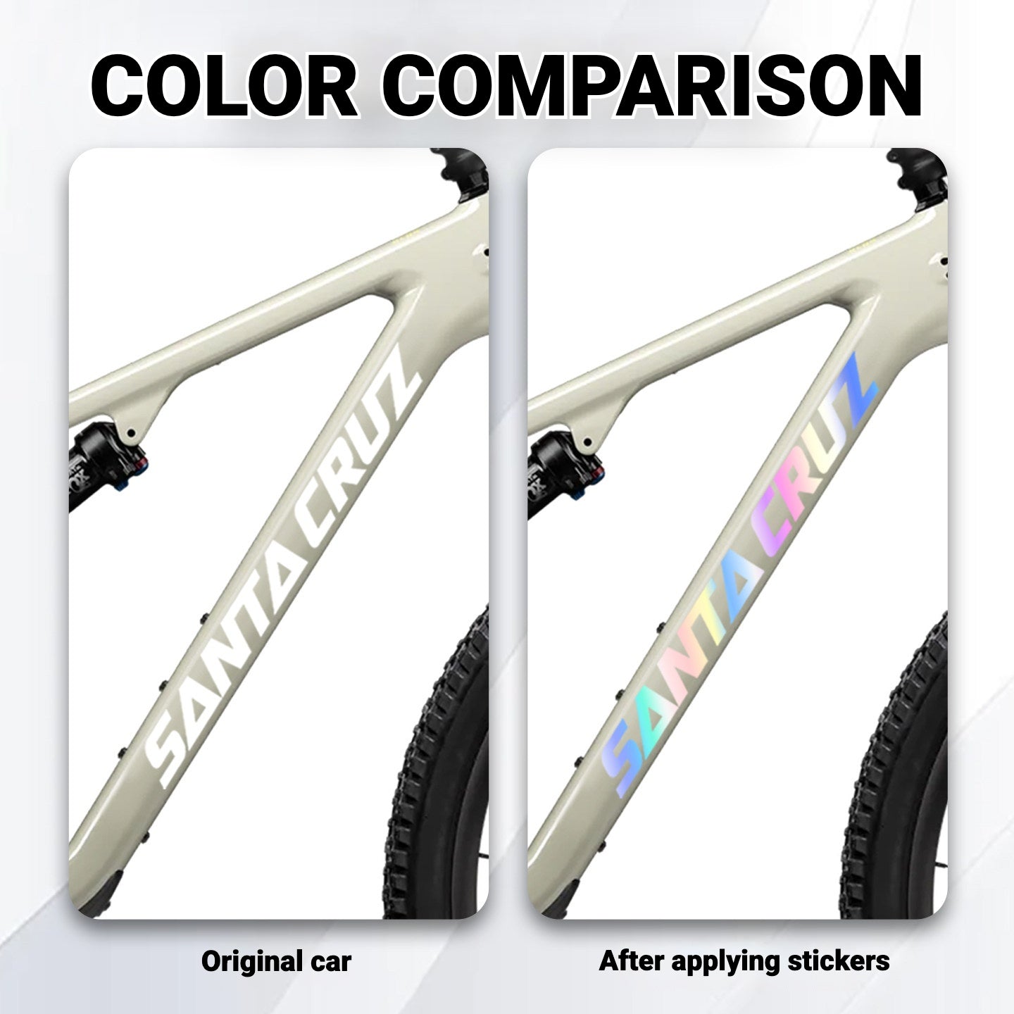 SANTA CRUZ Blur 4 Frame Logo Decal Kit | Custom Color Change MTB Sticker