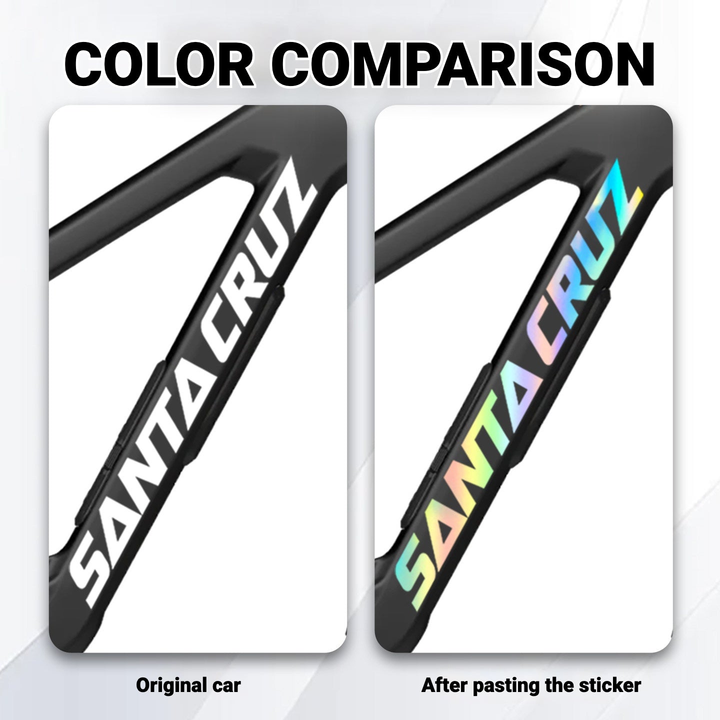 SANTA CRUZ Megatower V2 Frame Logo Decal Kit | Custom Color Change MTB Sticker
