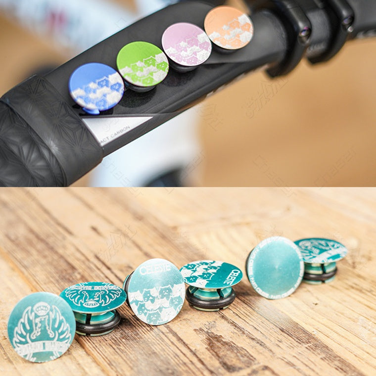 Ultra-Light CNC Aluminum Titanium Handlebar Bar End Plugs | 4.2g Road MTB Folding Bike Compatible