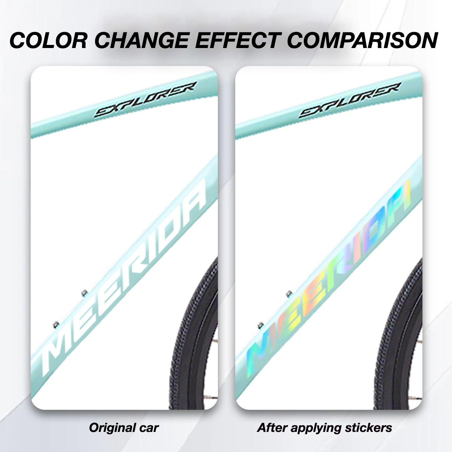 Custom OEM Logo Decals for Merida Explorer 300 / 500 Flat Bar Road Bike Frame | Waterproof Overlay Stickers